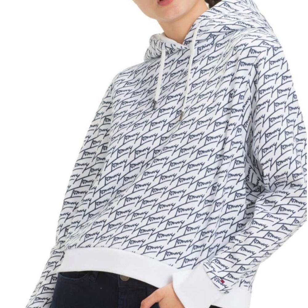 NEW Tommy Jeans Women’s Allover Logo Hoodie S